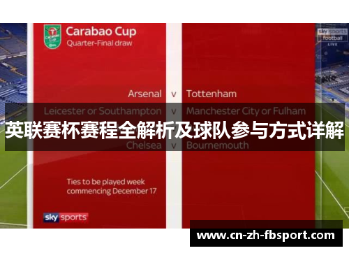 英联赛杯赛程全解析及球队参与方式详解 英联赛杯赛程全解析及球队参与方式详解